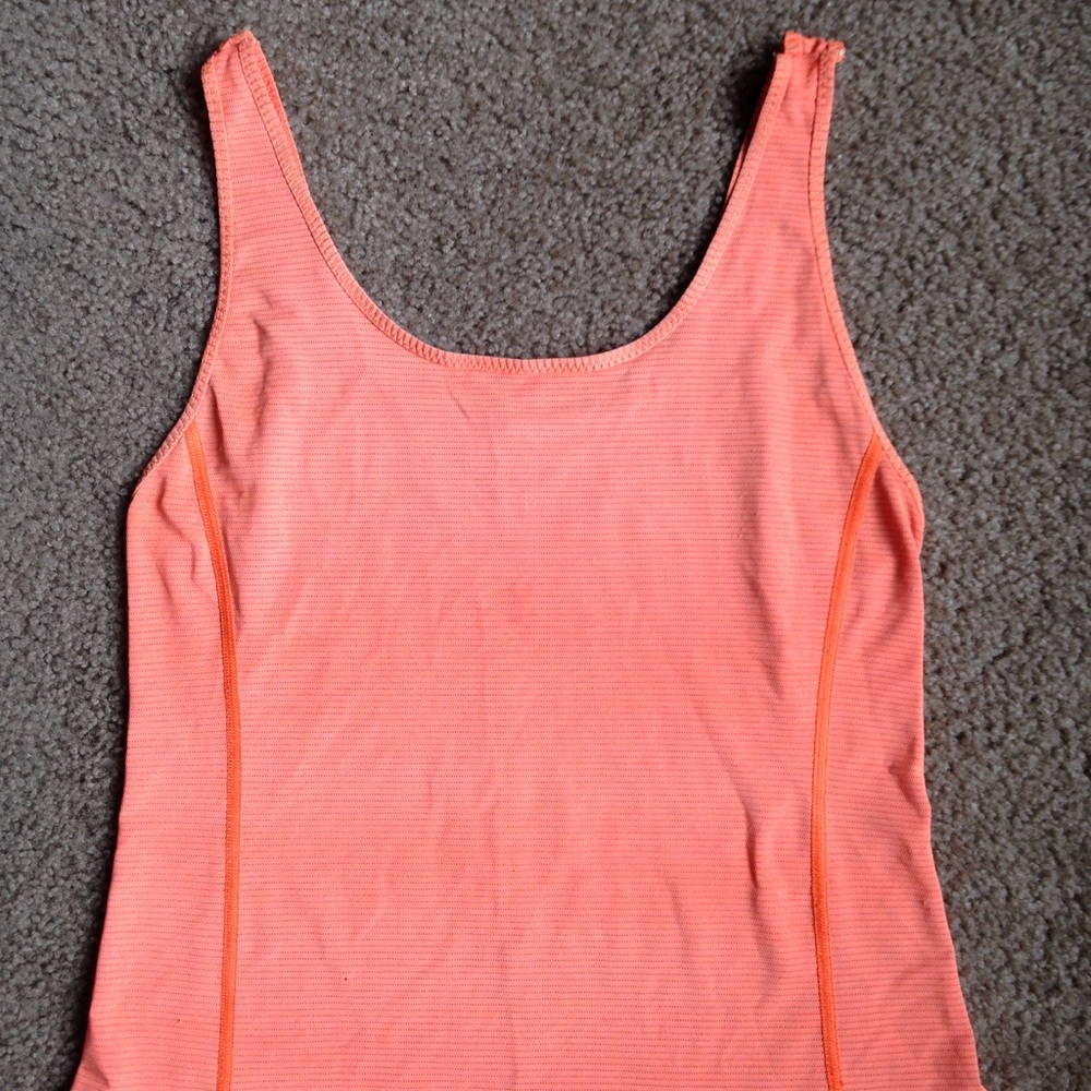 Lululemon Run: Mod Moves Singlet In Orange Sz 6 - image 4